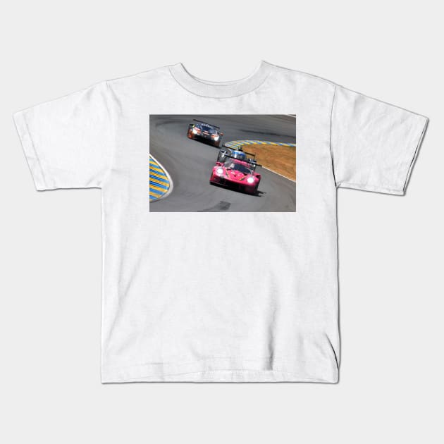 Porsche 911 RSR no85 24 Hours of Le Mans 2023 Kids T-Shirt by AndyEvansPhotos